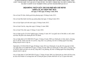 Nghị quyết 03/2018/NQ-HĐND chi thu nhập tăng thêm cho cán bộ công chức viên chức Hồ Chí Minh