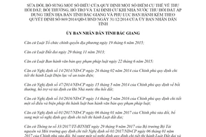 Quyết định 07/2018/QĐ-UBND sửa đổi 869/2014/QĐ-UBND bồi thường khi thu hồi đất Bắc Giang