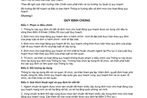 Thông tư 08/2019/TT-BKHĐT hướng dẫn về định mức cho hoạt động quy hoạch