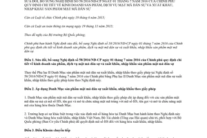 Nghị định 53/2018/NĐ-CP sửa đổi Nghị định 58/2016/NĐ-CP kinh doanh sản phẩm mật mã dân sự