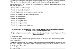 Tiêu chuẩn quốc gia TCVN 8273-2:2016 (ISO 7967-2:2010) về Động cơ đốt trong kiểu pít tông - Thuật ngữ về các bộ phận và hệ thống - Phần 2: Cơ cấu chuyển động chính