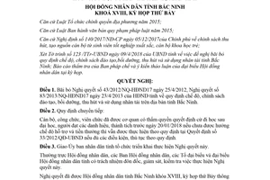 Nghị quyết 115/2018/NQ-HĐND bãi bỏ quy định chế độ đào tạo bồi dưỡng nhân tài Bắc Ninh