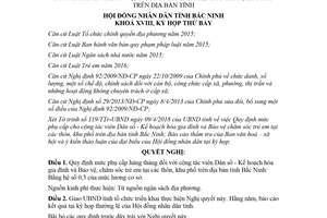 Nghị quyết 102/2018/NQ-HĐND mức phụ cấp cộng tác viên Dân số Kế hoạch hóa gia đình Bắc Ninh