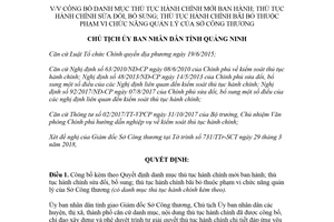 Quyết định 1267/QĐ-UBND 2018 công bố danh mục thủ tục hành Sở Công thương Quảng Ninh