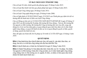 Quyết định 06/2018/QĐ-UBND Quy chế quản lý cập nhật khai thác cơ sở dữ liệu công chứng Phú Thọ
