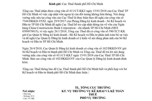 Công văn 1730/TCT-KK 2018 đăng ký doanh nghiệp chi nhánh ngân hàng nước ngoài tại Việt Nam