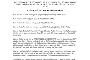 Quyết định 04/2018/QĐ-UBND Quy chế tổ chức Phòng Lao động Bình Chánh Hồ Chí Minh