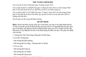 Quyết định 515/QĐ-TTg 2018 kiện toàn Ban Chỉ đạo quốc gia tìm kiếm quy tập hài cốt liệt sĩ