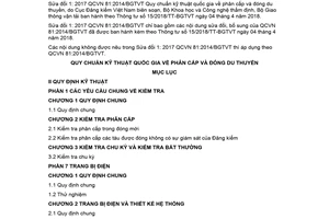 Quy chuẩn kỹ thuật quốc gia QCVN 81:2014/BGTVT/SĐ1:2017 về Phân cấp và đóng du thuyền - Sửa đổi 1: 2017