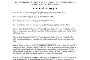 Quyết định 06/2018/QĐ-UBND hoạt động Phòng Lao động Thương binh Xã hội Quận 9 Hồ Chí Minh
