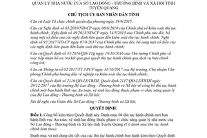 Quyết định 520/QĐ-UBND 2018 công bố thủ tục an toàn vệ sinh lao động Sở Lao động Tuyên Quang