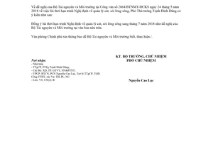 Công văn 5435/VPCP-CN 2018 lùi thời hạn trình Nghị định về quản lý cát sỏi lòng sông