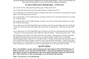 Quyết định 17/2018/QĐ-UBND sửa 38/2017/QĐ-UBND sử dụng nguồn vốn ngân sách Bà Rịa Vũng Tàu