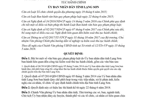 Quyết định 42/2018/QĐ-UBND bãi bỏ văn bản quy phạm kiểm soát thủ tục hành chính Lạng Sơn