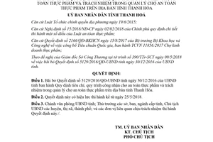 Quyết định 16/2018/QĐ-UBND bãi bỏ Quyết định 5129/2016/QĐ-UBND Thanh Hóa