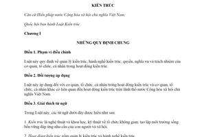 Luật Kiến trúc 2019