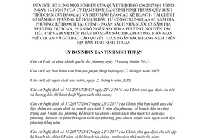 Quyết định 32/2018/QĐ-UBND sửa 100/2017/QĐ-UBND đầu tư công trung hạn 5 năm Sơn La