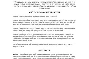 Quyết định 735/QĐ-UBND 2018 thủ tục mới bị bãi bỏ xuất bản in Sở Thông tin Truyền thông Cà Mau