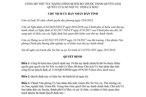 Quyết định 785/QĐ-UBND 2018 công bố thủ tục hành chính bị bãi bỏ Sở Nội vụ Cà Mau