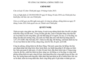 Nghị quyết 76/NQ-CP 2018 công tác phòng chống thiên tai