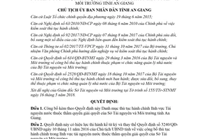 Quyết định 1116/QĐ-UBND 2018 công bố thủ tục hành chính lĩnh vực Tài nguyên nước An Giang