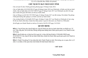 Quyết định 1189/QĐ-UBND 2018 thủ tục hành chính Khiếu nại Tiếp công dân Thanh tra An Giang