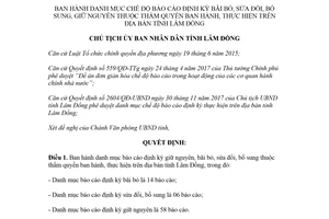 Quyết định 1010/QĐ-UBND 2018 chế độ báo cáo định kỳ bãi bỏ sửa đổi giữ nguyên Lâm Đồng