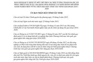 Quyết định 18/2018/QĐ-UBND mức hỗ trợ đối tượng tham gia dự án phát triển sản xuất Tây Ninh