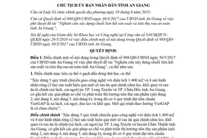 Quyết định 1385/QĐ-UBND 2018 điều chỉnh nội dung Quyết định 988/QĐ-UBND An Giang