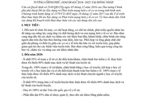 Kế hoạch 134/KH-UBND 2018 Phát triển mạng lưới y tế cơ sở theo 2348/QĐ-TTg Đồng Tháp