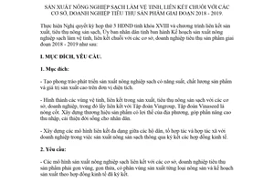Kế hoạch 1381/KH-UBND 2018 sản xuất nông nghiệp sạch liên kết doanh nghiệp tiêu thụ Hà Nam