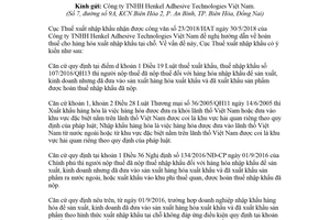 Công văn 3158/TXNK-CST 2018 hoàn thuế cho hàng hóa xuất nhập khẩu tại chỗ