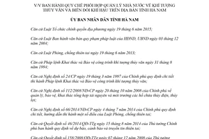 Quyết định 14/2018/QĐ-UBND Quy chế phối hợp quản lý Nhà nước Khí tượng thủy văn Hà Nam