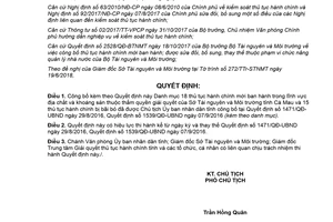 Quyết định 998/QĐ-UBND 2018 thủ tục mới bị bãi bỏ địa chất khoáng sản Tài nguyên Cà Mau