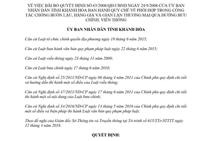 Quyết định 17/2018/QĐ-UBND bãi bỏ 63/2008/QĐ-UBND chống buôn lậu hàng giả Khánh Hòa