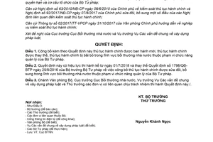 Quyết định 1442/QĐ-BTP 2018 công bố thủ tục hành chính bồi thường nhà nước Bộ Tư pháp