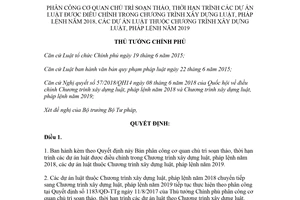 Quyết định 792/QĐ-TTg 2018 phân công cơ quan chủ trì soạn thảo dự án luật pháp lệnh