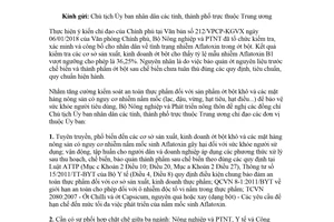 Công văn 4548/BNN-QLCL năm 2018 tăng cường kiểm soát bảo quản trong sản xuất kinh doanh ớt bột