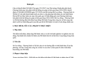 Công văn 2589/LĐTBXH-BĐG 2018 về Mô hình Trung tâm công tác xã hội dịch vụ hỗ trợ bình đẳng giới