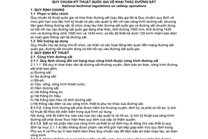 Quy chuẩn kỹ thuật quốc gia QCVN 08:2018/BGTVT về Khai thác đường sắt