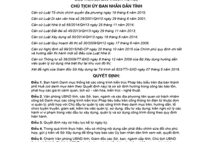 Quyết định 1152/QĐ-UBND 2018 danh mục thống kê công trình kiến trúc Pháp tiêu biểu Huế