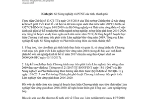 Công văn 1037/TCLN-KHTC 2018 kế hoạch thực hiện Chương trình phát triển Lâm nghiệp bền vững