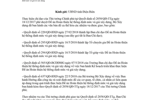 Công văn 1589/BXD-BCĐĐMG 2018 thực hiện Đề án Hoàn thiện hệ thống định mức giá trị xây dựng