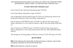 Quyết định 904/QĐ-UBND 2018 nâng cao năng lực tham mưu phòng chống thiên tai Bắc Kạn