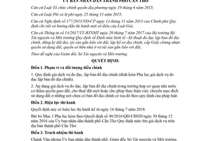 Quyết định 11/2018/QĐ-UBND giá dịch vụ đo đạc lập bản đồ địa chính Cần Thơ