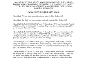 Quyết định 09/2018/QĐ-UBND chính sách khuyến khích xã hội hóa giáo dục dạy nghề y tế Kiên Giang