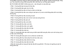 Tiêu chuẩn quốc gia TCVN 6663-14:2018 (ISO 5667-14:2014) về Chất lượng nước - Lấy mẫu - Phần 14: Hướng dẫn về đảm bảo và kiểm soát chất lượng nước được lấy mẫu và xử lý