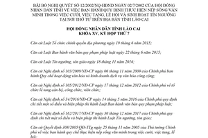 Nghị quyết 07/2018/NQ-HĐND bãi bỏ 12/2002/NQ-HĐND nếp sống văn minh cưới tang lễ hội Lào Cai