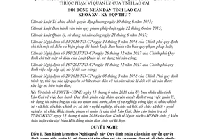 Nghị quyết 02/2018/NQ-HĐND phân cấp thẩm quyền quản lý sử dụng tài sản công cơ quan Lào Cai