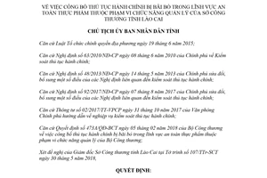 Quyết định 1714/QĐ-UBND 2018 công bố thủ tục An toàn thực phẩm Sở Công thương Lào Cai